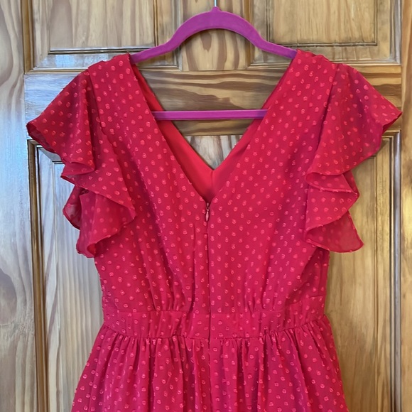 Julia Jordan Flutter-Sleeve Chiffon Midi Dress - Picture 6 of 10